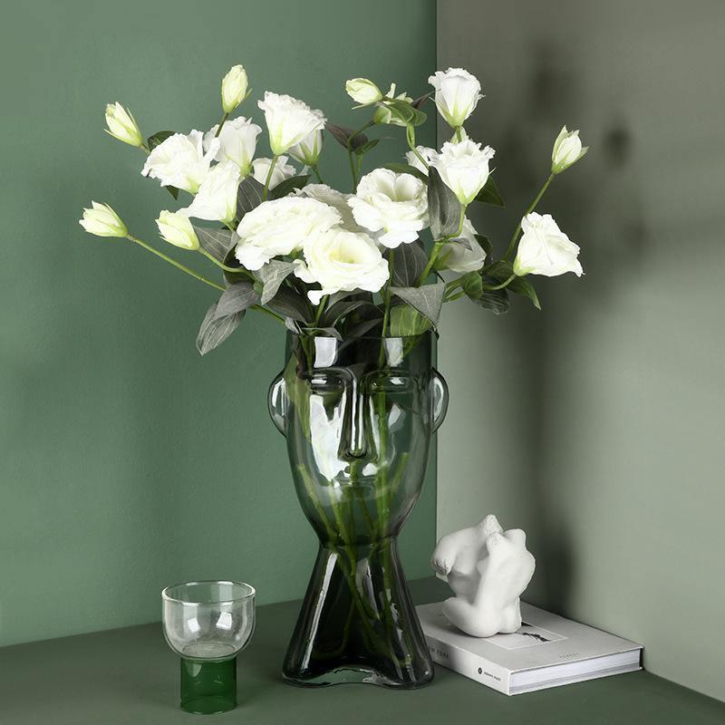 Artistic Face Handblown Glass Vase