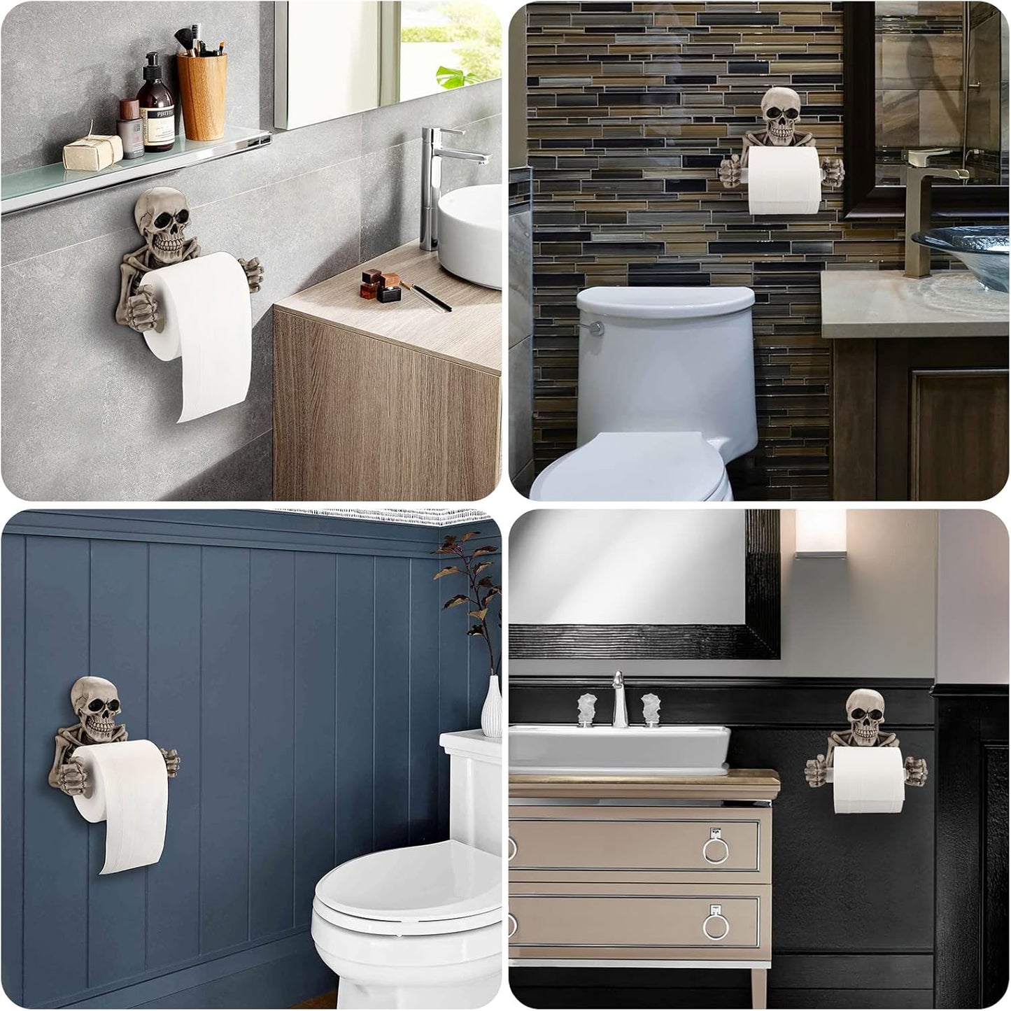 Bones & Rolls™ - Skull Toilet Paper Holder