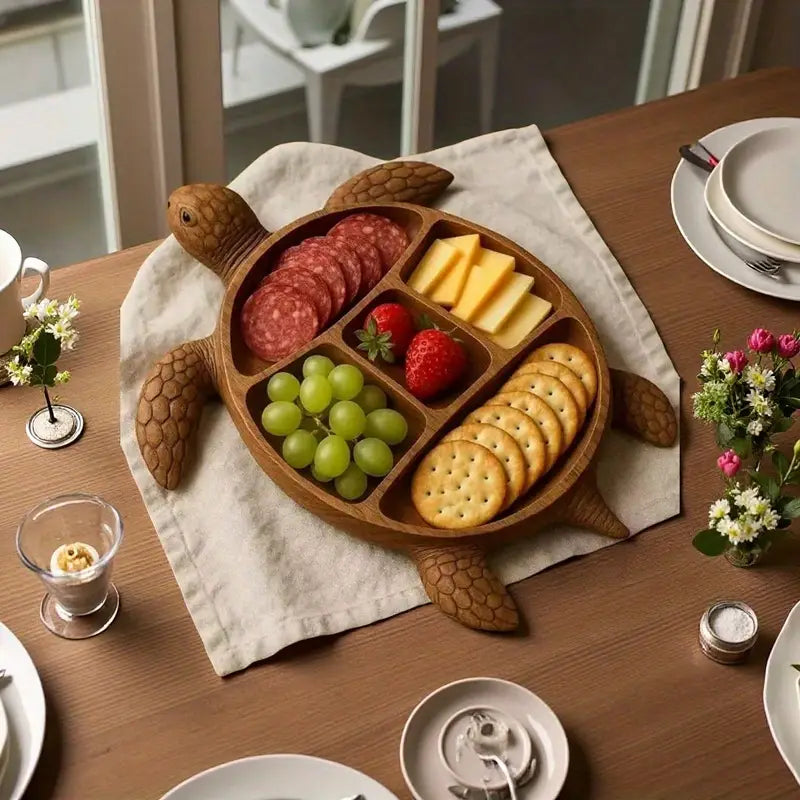 Turtlétier™ – Wooden Charcuterie Platter