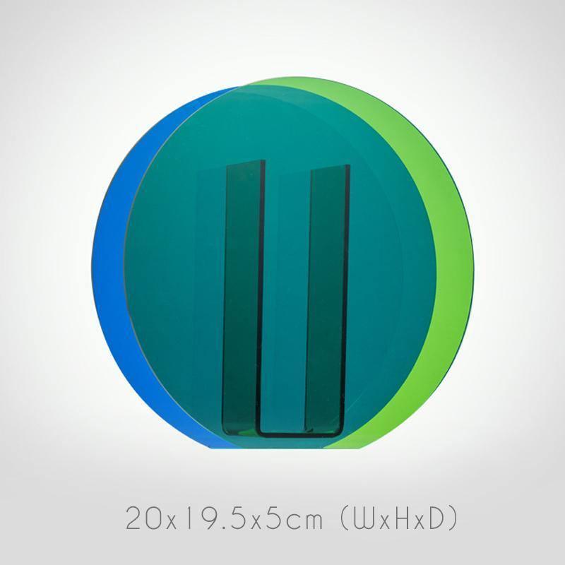 Vibrant Acrylic Geometric Floral Vase