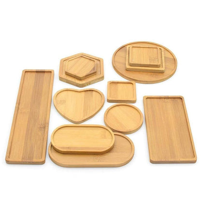 Bamboo Planter Saucer Trays
