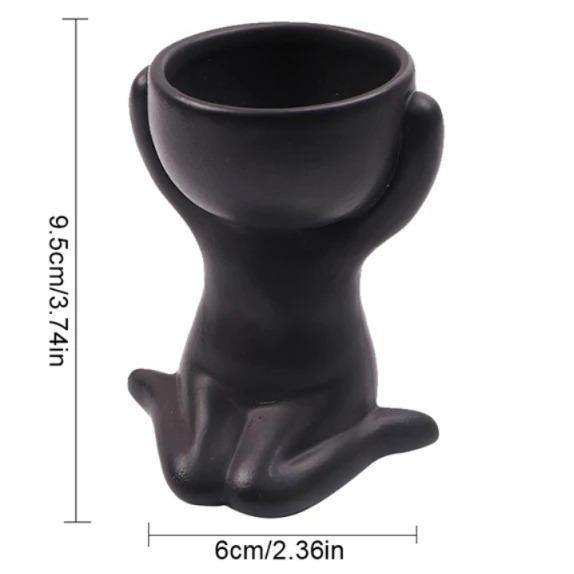 Petite Person Clay Succulent Planter