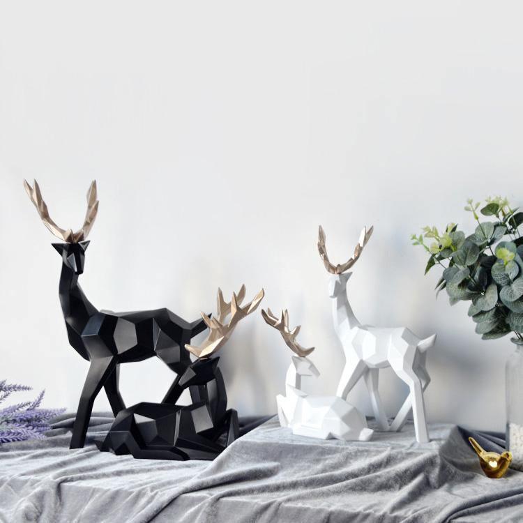 Reindeer Legends Sculpture Duo
