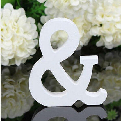 White Standing Mountable Wood Letter