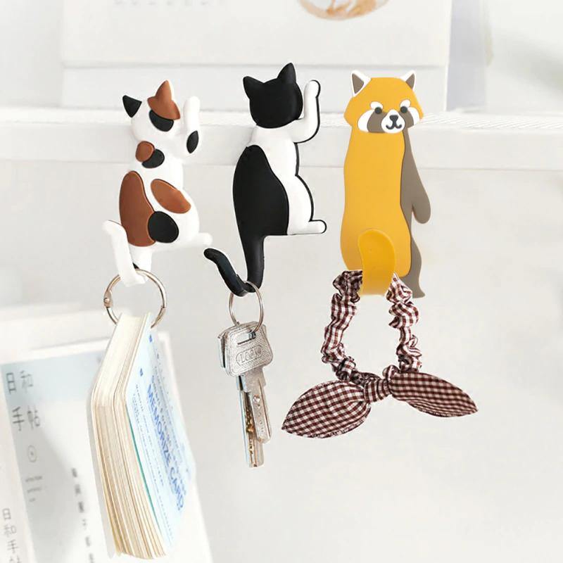 Adhesive Animal Hooks for Fridge and Wall