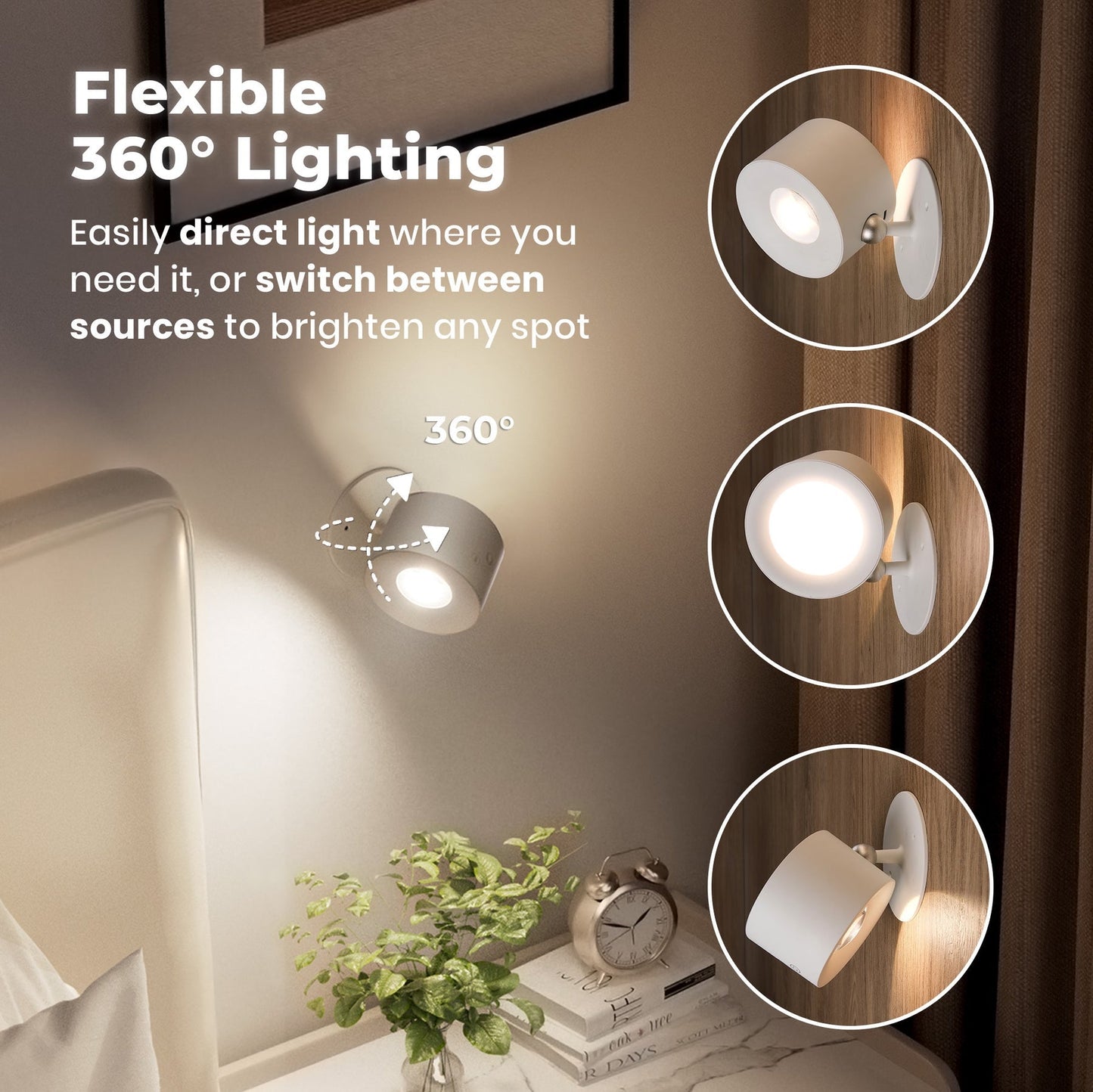 Lysa™ – 360° Magnetic Wall Light
