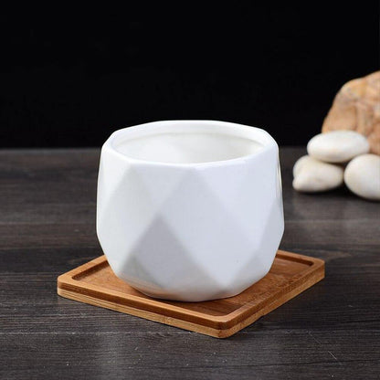 Diamond Ceramic Succulent Pots