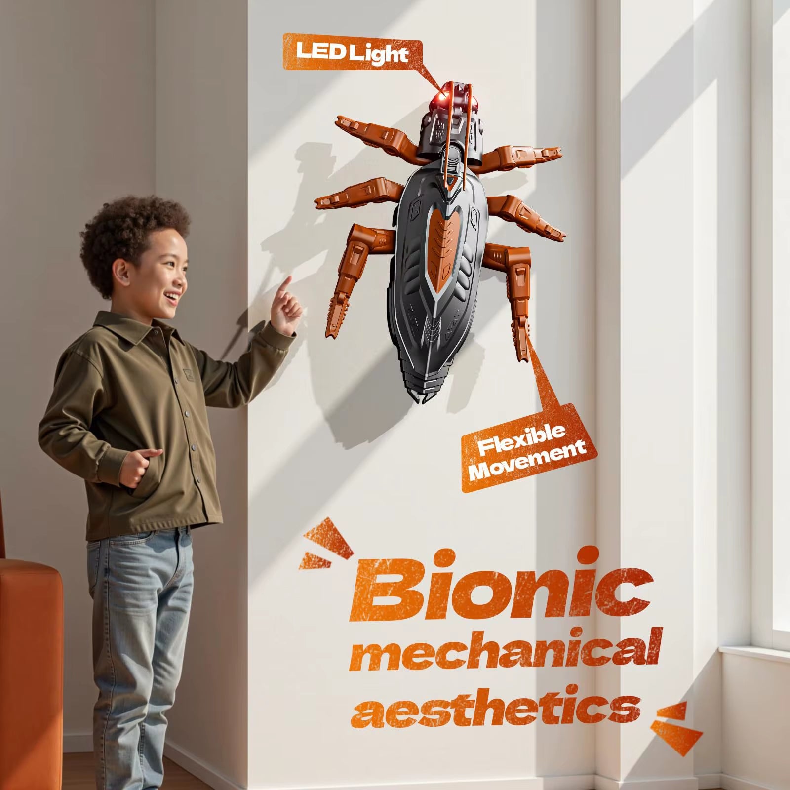 Smart Remote Control Crawling Gecko - Charge & Play Mechanical Lizard Toy