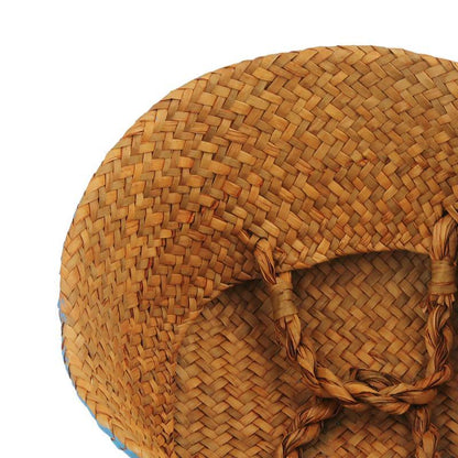 Artisan Rattan Planter or Storage Basket with Handles