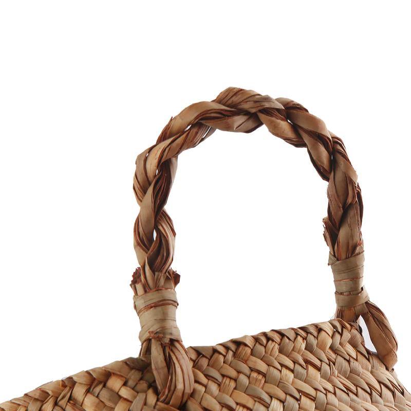 Artisan Rattan Planter or Storage Basket with Handles