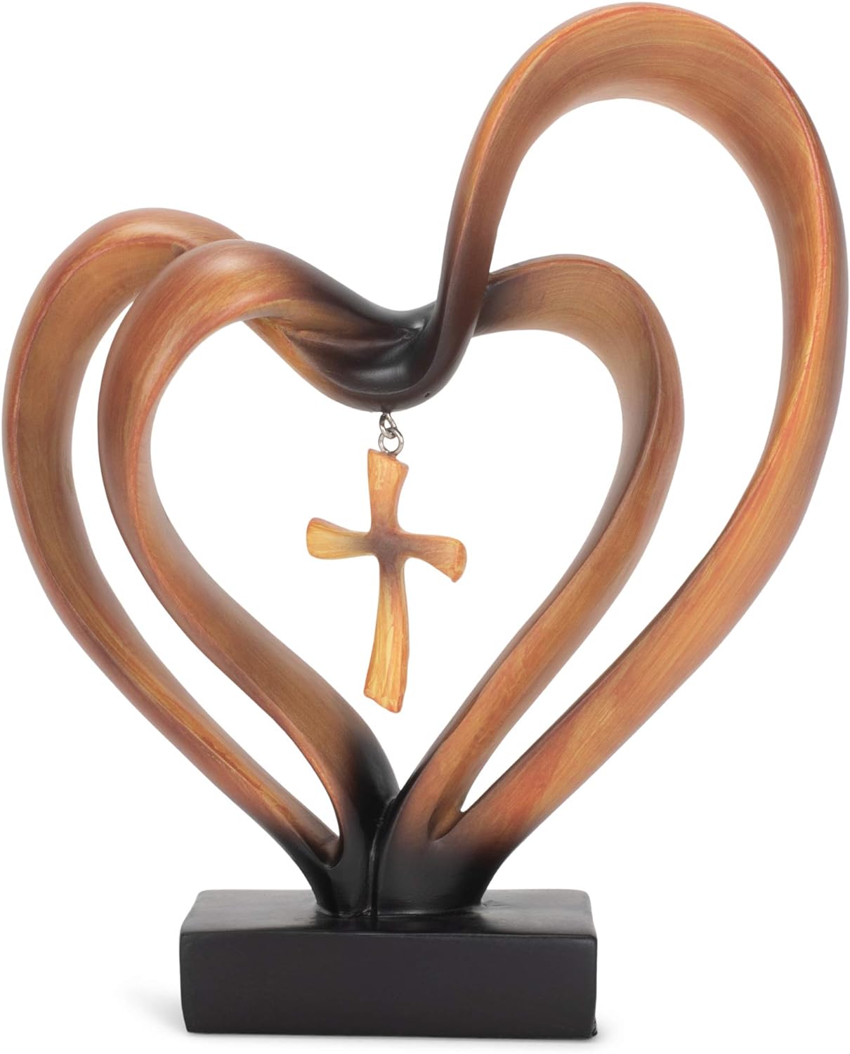 Marriage Takes Three - Entwined Heart & Cross Tabletop Accent