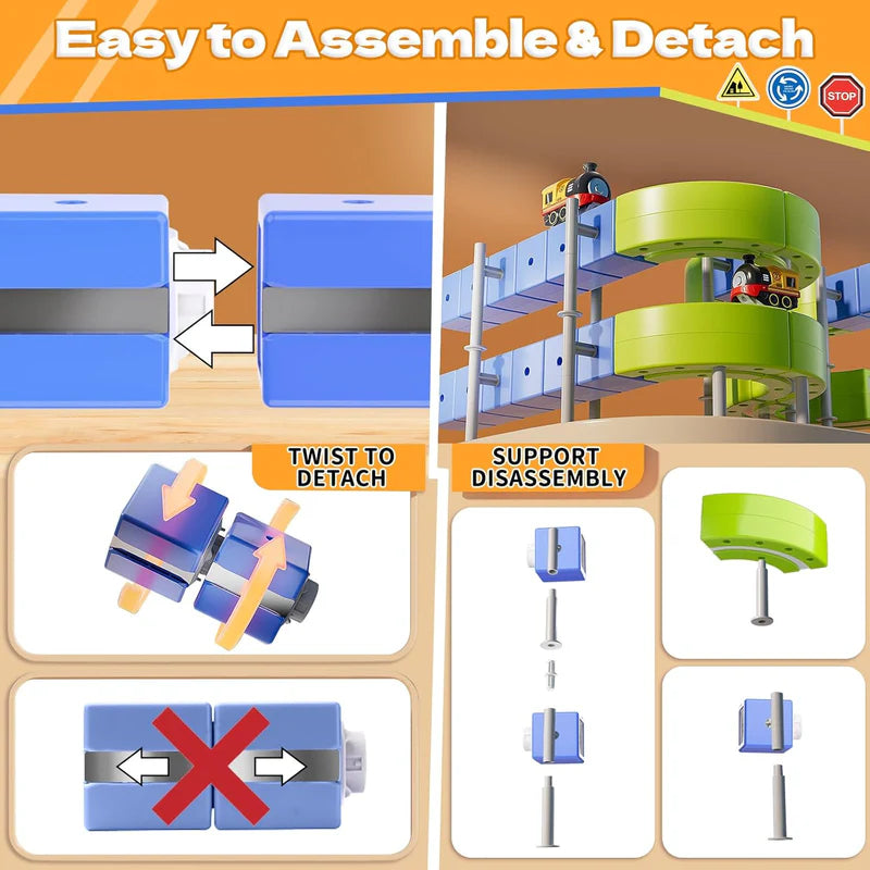 3D Магнитна Писта с Електрическо Влакче