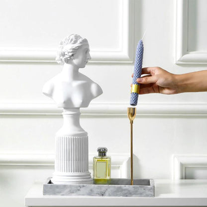 3-Piece Gold Candlestick Holder Set