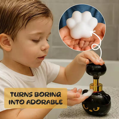 Kawai Cat Paw Foam Soap Dispenser Funny Cute Cat Paw Flower Shape Foam Soap Pump Bottles Cat Lover Gift for Bathroom Kitchen