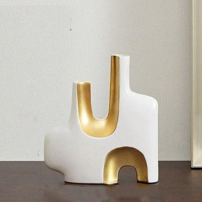 Egon Gold Abstract Vases