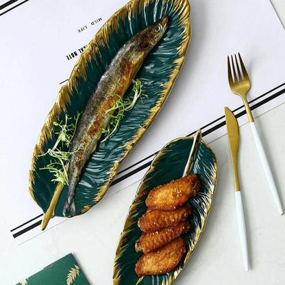 Leaf Ceramic Platters