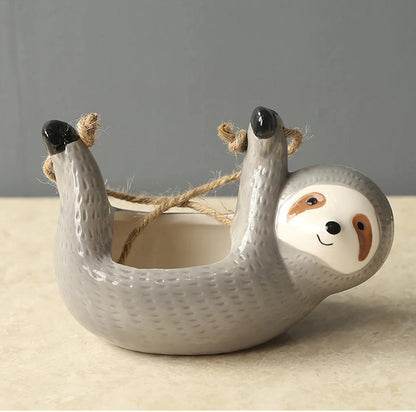 Lazy Ceramic Hanging Succulent Planter