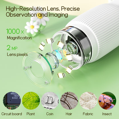🔬 Детски Дигитален Микроскоп 1000x – Открий Невидимия Свят!