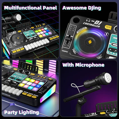 Детски DJ Пулт с Микрофон, Bluetooth и LED