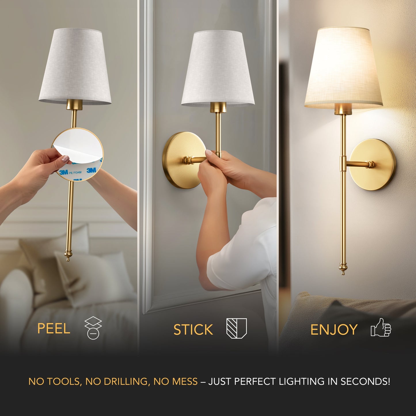 Nova™ - Original Wireless Wall Sconces (Set of 2)
