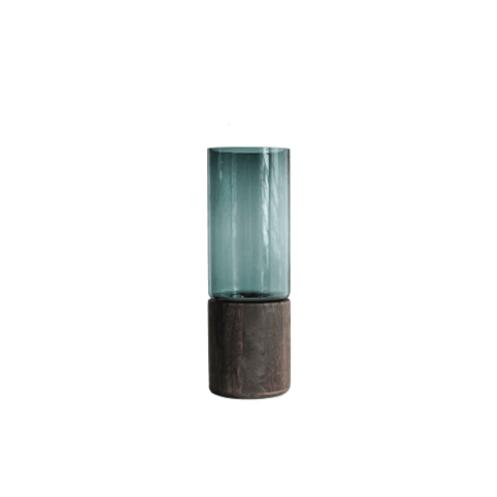 Tranquility Wooden Base Glass Vases