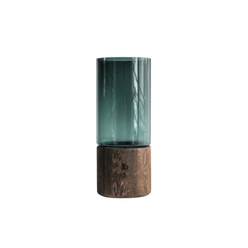 Tranquility Wooden Base Glass Vases
