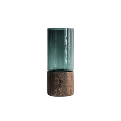 Tranquility Wooden Base Glass Vases