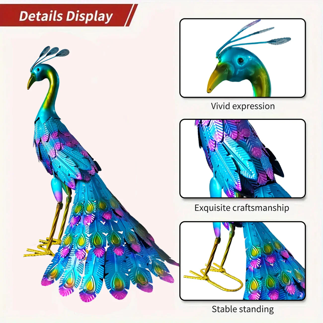 RegalFeather™ - Majestic Peacock Sculpture