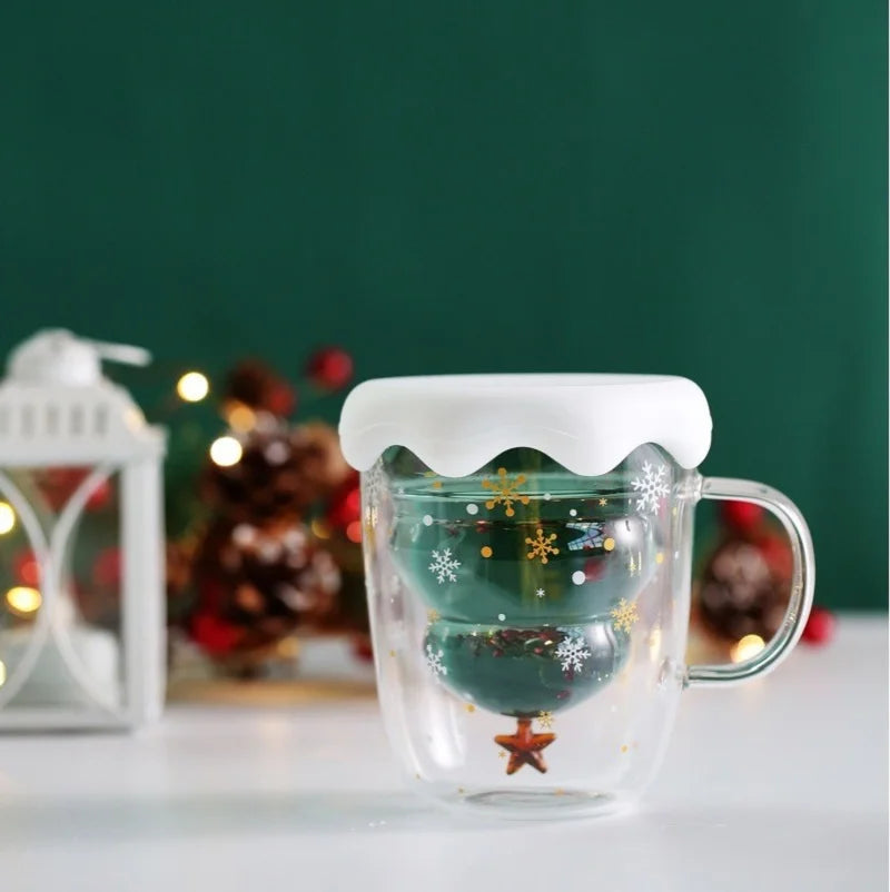 Christmas Double-Layer Glass
