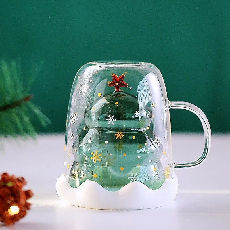 Christmas Double-Layer Glass