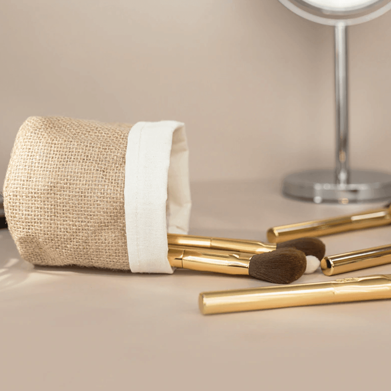 Vintage Fabric Planter Basket