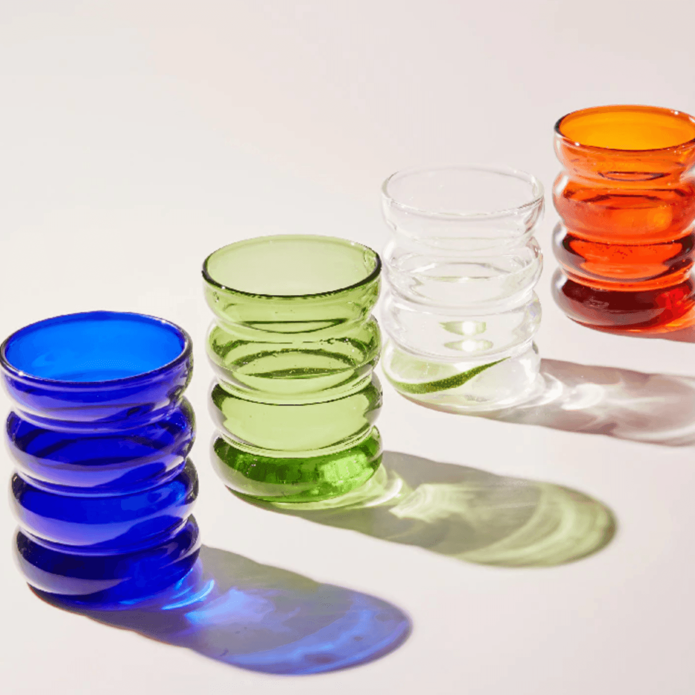 Vibrant Bubble Glass Beverage Cups