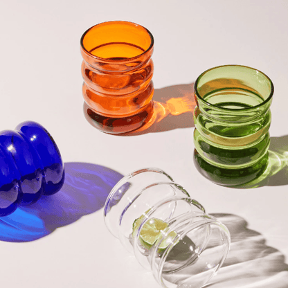 Vibrant Bubble Glass Beverage Cups