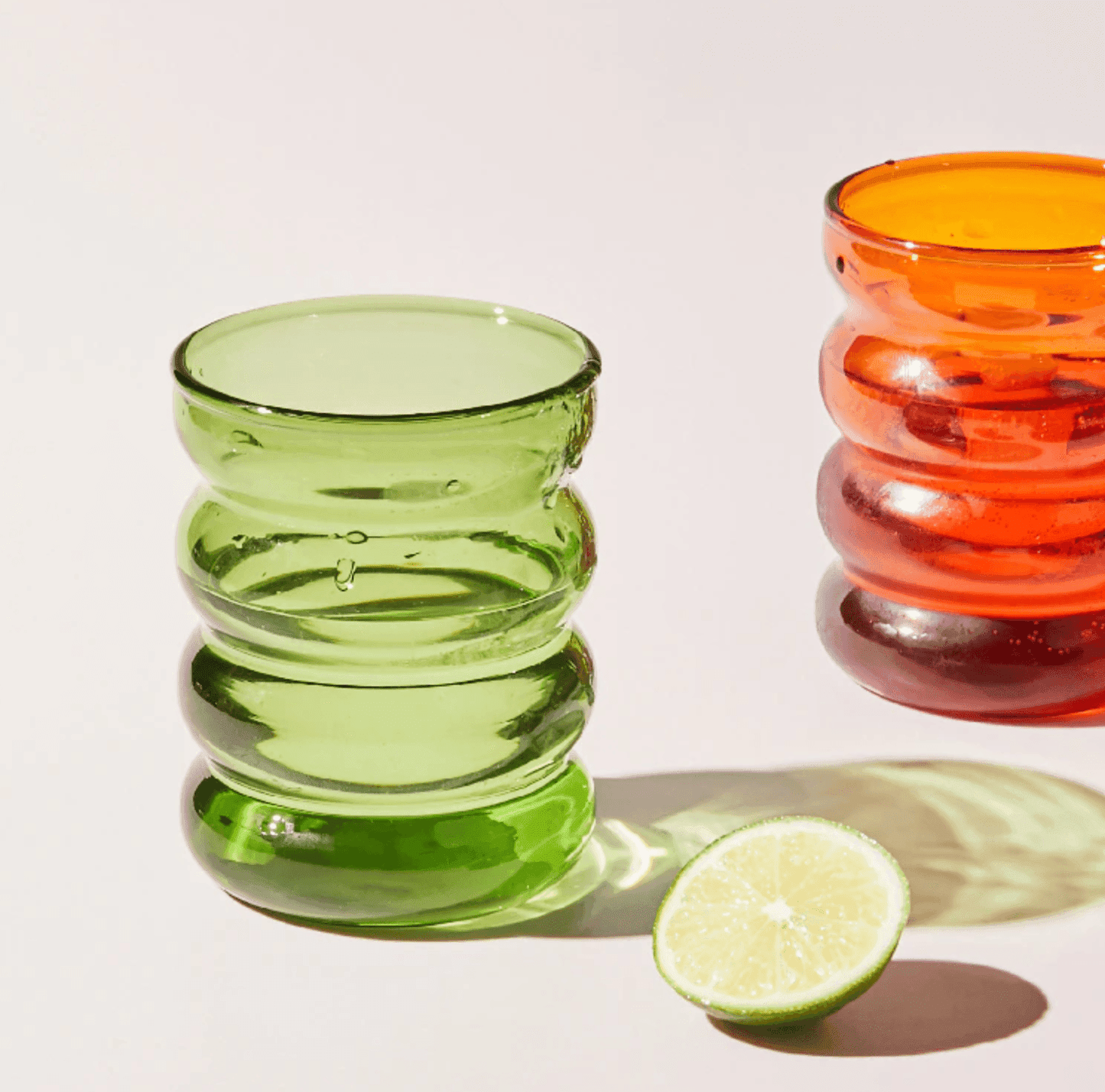 Vibrant Bubble Glass Beverage Cups