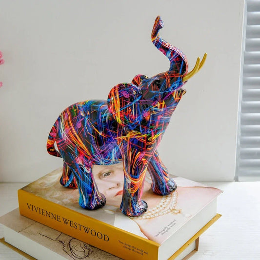 LuckyTrunk™ - Graffiti Art Elephant Sculpture