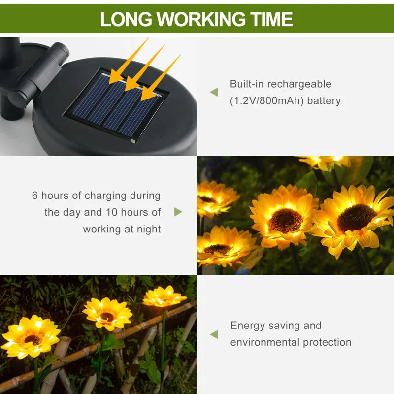 Sunshine Blooms™ - Outdoor Sunflower Solar Lights