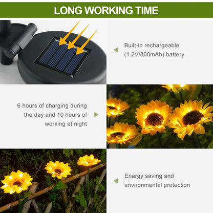 Sunshine Blooms™ - Outdoor Sunflower Solar Lights