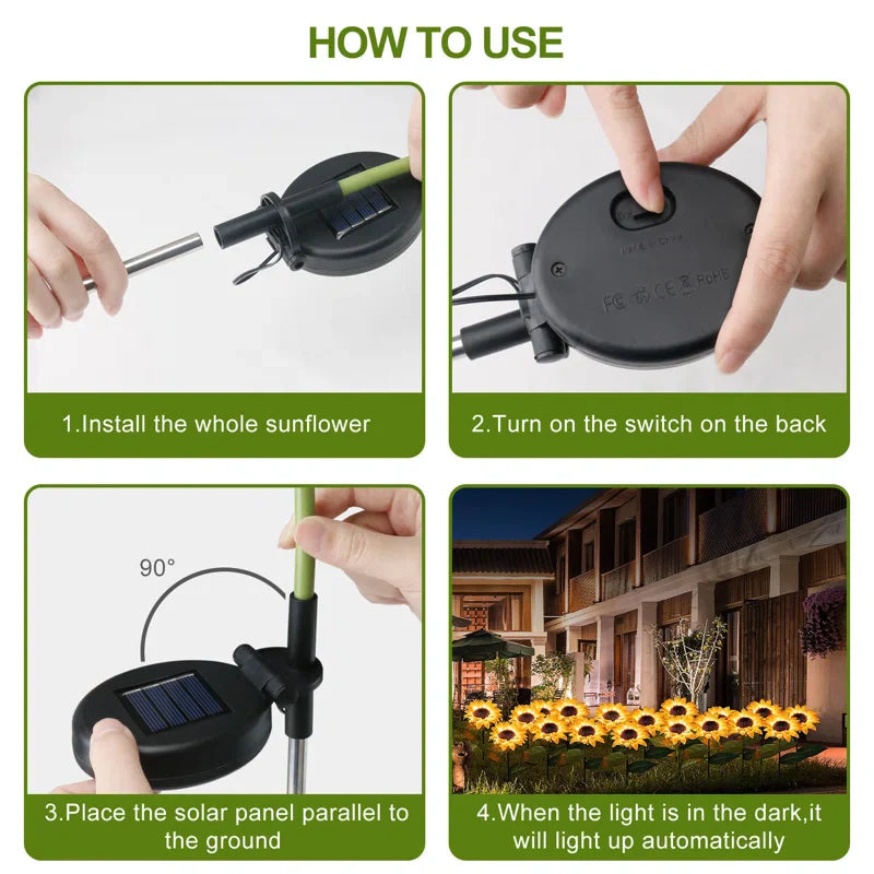 Sunshine Blooms™ - Outdoor Sunflower Solar Lights