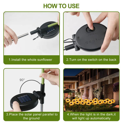 Sunshine Blooms™ - Outdoor Sunflower Solar Lights