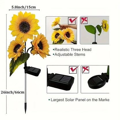 Sunshine Blooms™ - Outdoor Sunflower Solar Lights