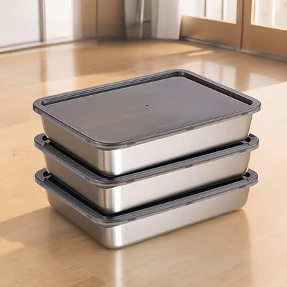 SteelStack™ – 3pcs Stainless Food Storage & Meal Prep Set