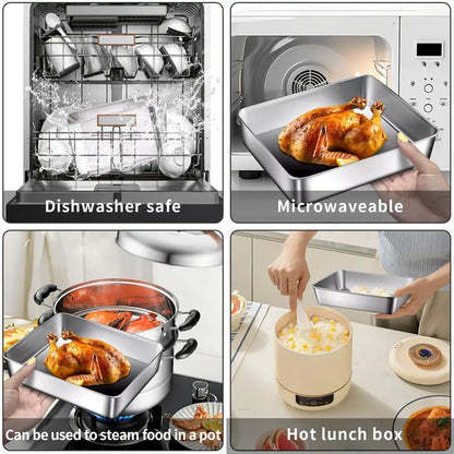 SteelStack™ – 3pcs Stainless Food Storage & Meal Prep Set