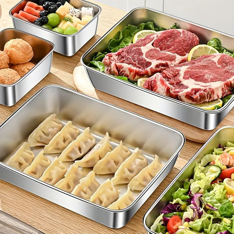 SteelStack™ – 3pcs Stainless Food Storage & Meal Prep Set