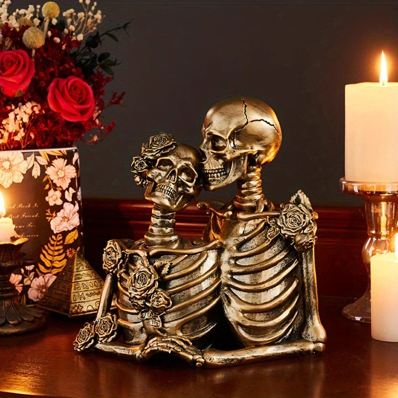 SkullMates™ - Vintage Elegant Gothic Skeleton Couple Figurine