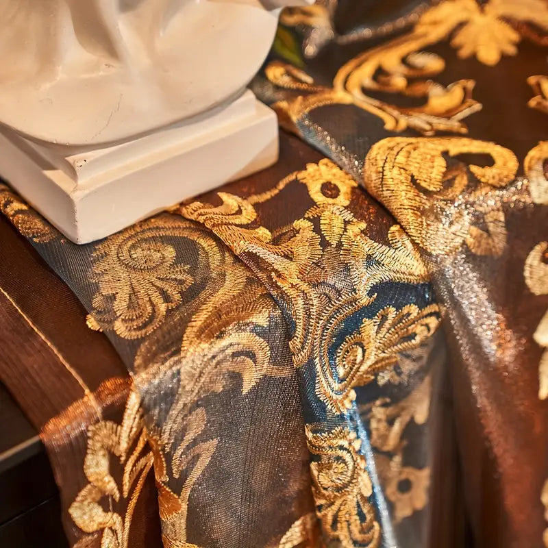 Vintage Jacquard Embroidery Curtain