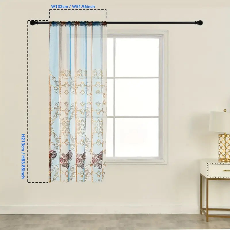 Vintage Jacquard Embroidery Curtain