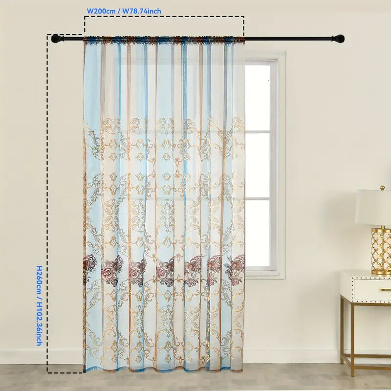 Vintage Jacquard Embroidery Curtain