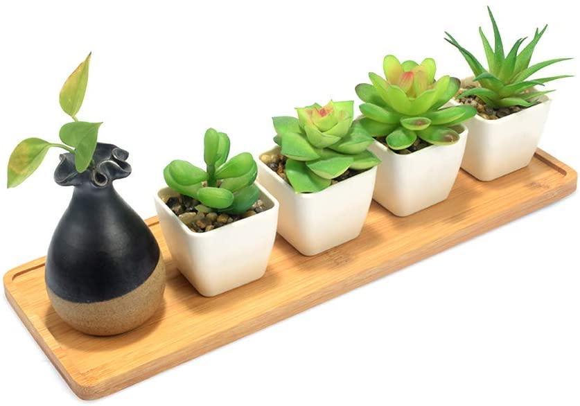 Bamboo Planter Saucer Trays