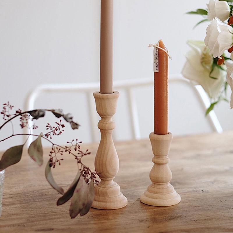 Wood Taper Candle Stands