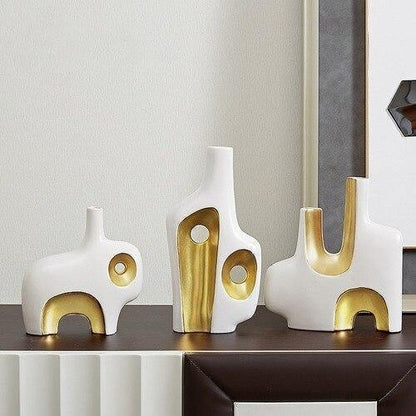 Egon Gold Abstract Vases
